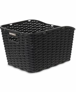 BASIL Panier Arrière Weave WP Noir