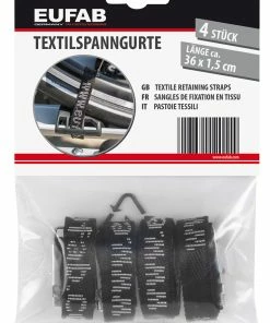 EUFAB Sangle De Serrage En Textile (pack De 4) -Pas Cher Sacs Magasin Eufab 12011 Textilspanngurt 4er Pack 3