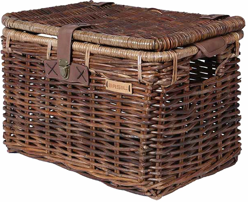 BASIL Panier à Vélo En Rotin Denton L 1 BASIL Panier à Vélo En Rotin Denton L