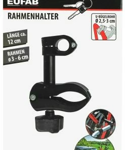 EUFAB Support De Cadre Verrouillable Pour Porte-vélos Ø25-30mm -Pas Cher Sacs Magasin eufab 11232 Rahmenhalter abschliessbar fur Fahrradtrager O25 30mm 3